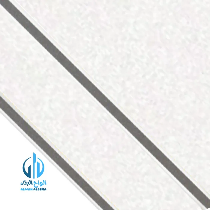 لوح كلادينج ابيض لؤلؤي 98001 مقاوم للحريق 125x560
