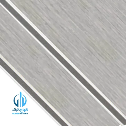 لوح كلادينج فضي مصقول 9931 مقاوم للحريق 125×560