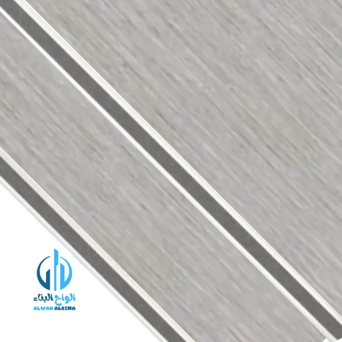لوح كلادينج فضي مصقول 9931 مقاوم للحريق 125×560
