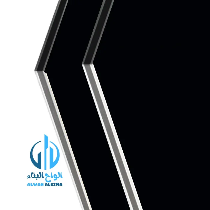 لوح كلادينج اسود فحمي 9952 مقاوم 125x560 اماراتي